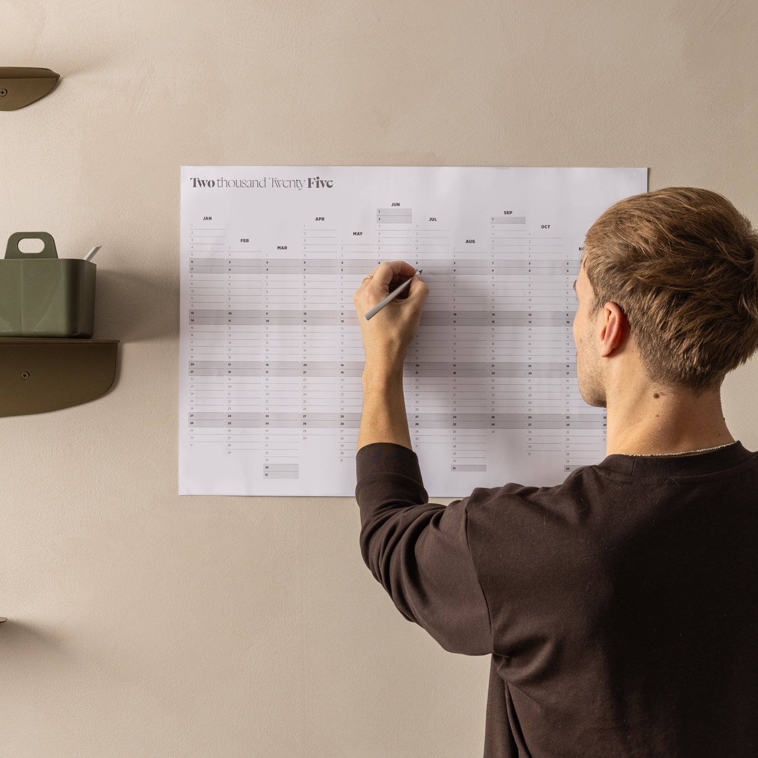 2025 Yearly Wall Planner