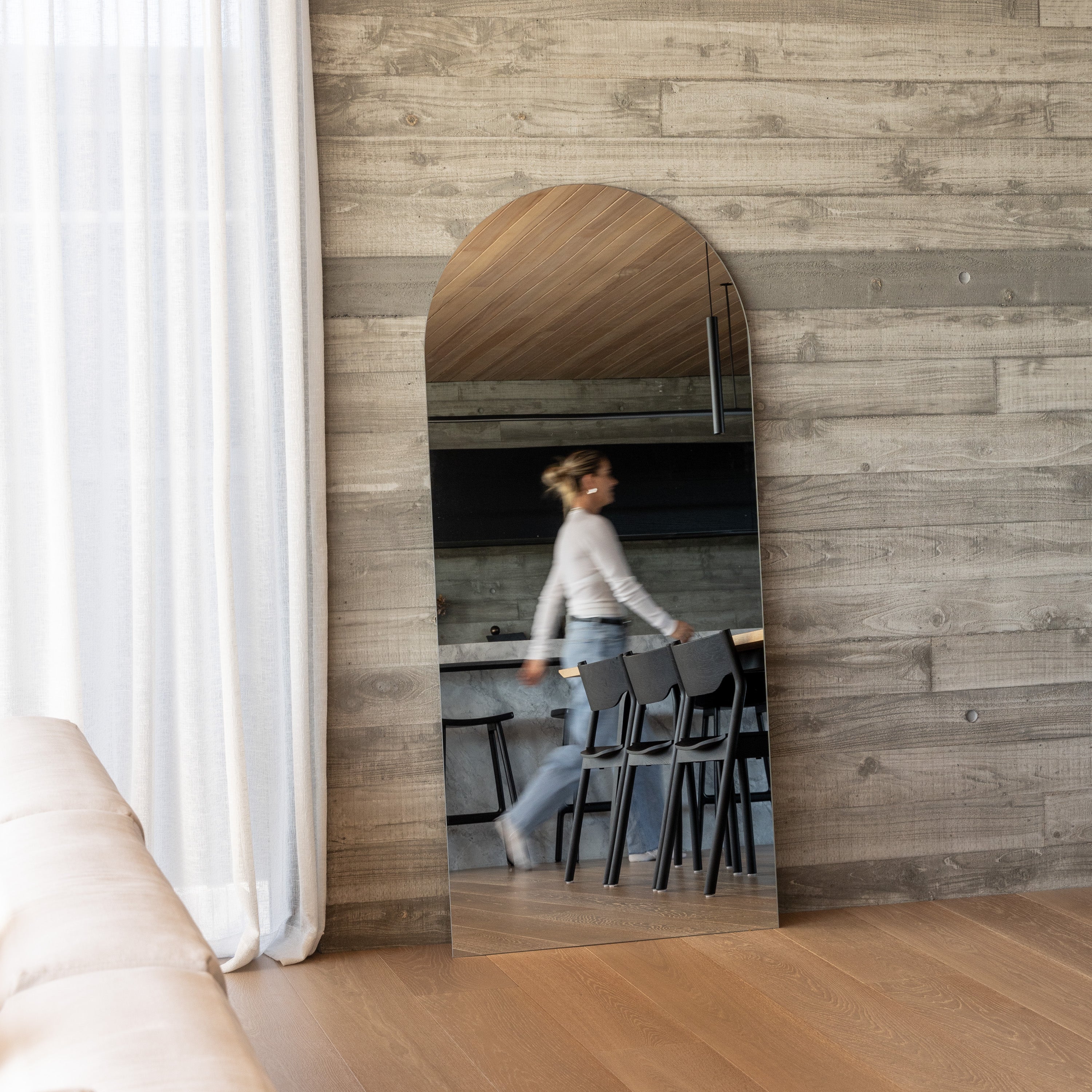 Frameless Arch Full Length Mirror