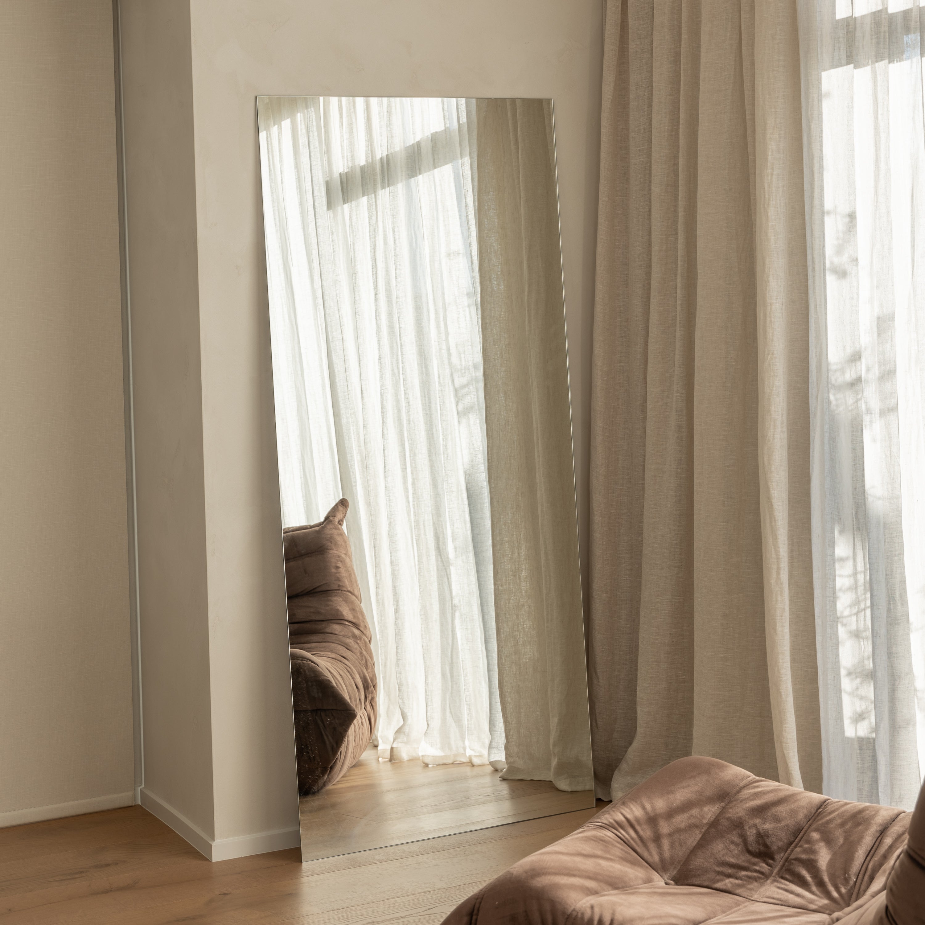 Frameless Rectangle Full Length Mirror